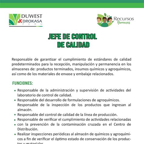 perfiles del area de calidad